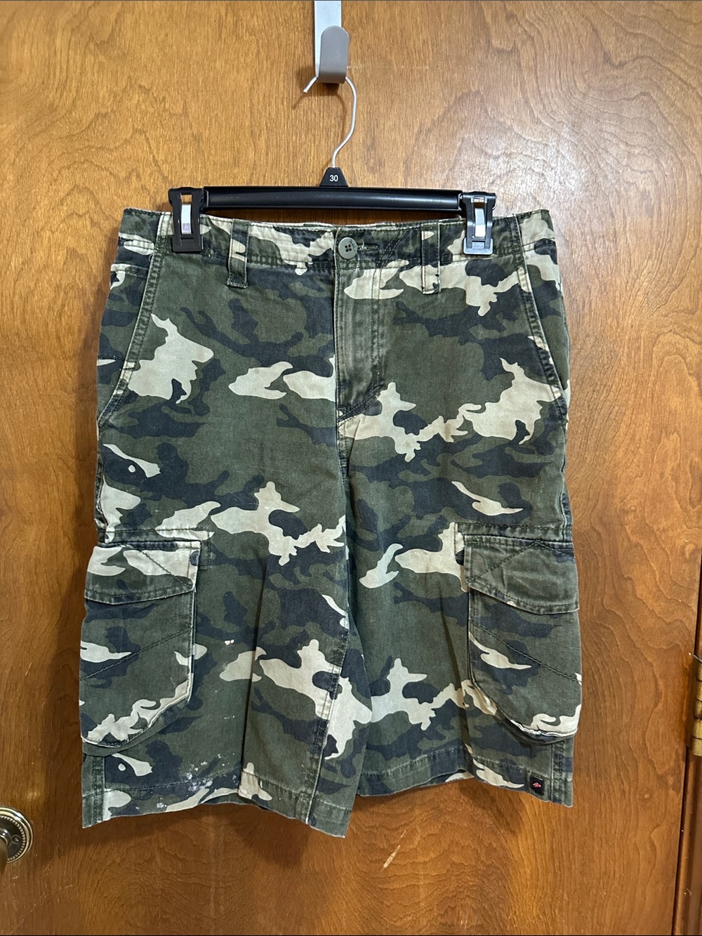 Tony Hawk Men's Camouflage Cargo Shorts - Green/Olive Camo